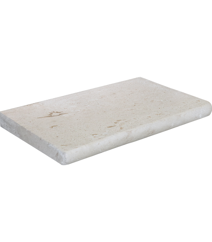 12x24x2 - Shell Stone - Coping - Background Removed 12x24 SHELL STONE Tumbled Limestone COPING - Image 1