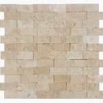 1x2 IVORY Splitface Travertine MOSAIC