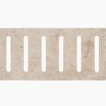 6x12 IVORY Travertine DECO DRAIN