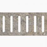 6x12 SILVER Travertine DECO DRAIN