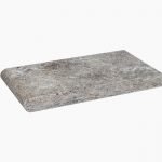 6x12 SILVER Tumbled Travertine COPING