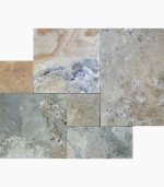French Pattern ONYX Tumbled Travertine PAVER - Image 2