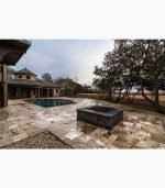 Pool Coping and Tile | French Pattern ANTIQUE ONYX Premium- SELECT Vein-Cut Tumbled Travertine PAVER
