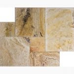 French Pattern AUTUMN BLEND Brushed Travertine TILE
