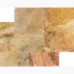 French Pattern AUTUMN BLEND Tumbled  Travertine  PAVER