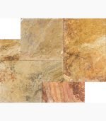 French Pattern AUTUMN BLEND Tumbled  Travertine  PAVER