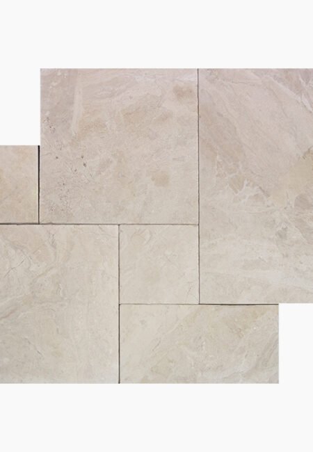 French Pattern SHELL STONE Tumbled Limestone PAVER