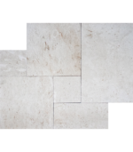 French Pattern SHELL STONE Tumbled Limestone PAVER