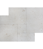 French Pattern SHELL STONE Brushed Limestone TILE