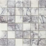 2x2 WHITE LILAC Polished Marble MOSAIC