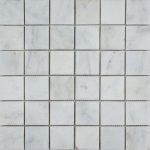 2x2 WHITE PEARL Polished Marble MOSAIC