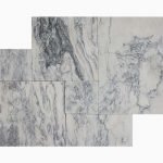 French Pattern CARRARA WHITE Leathered Marble PAVER