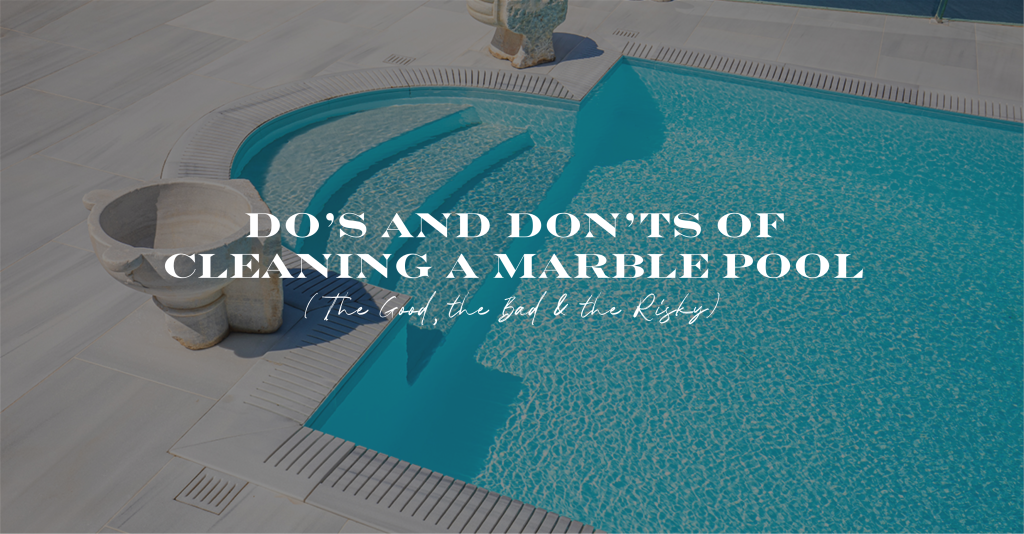 cleaning a marble pool