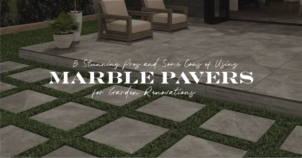 Marble pavers for garden