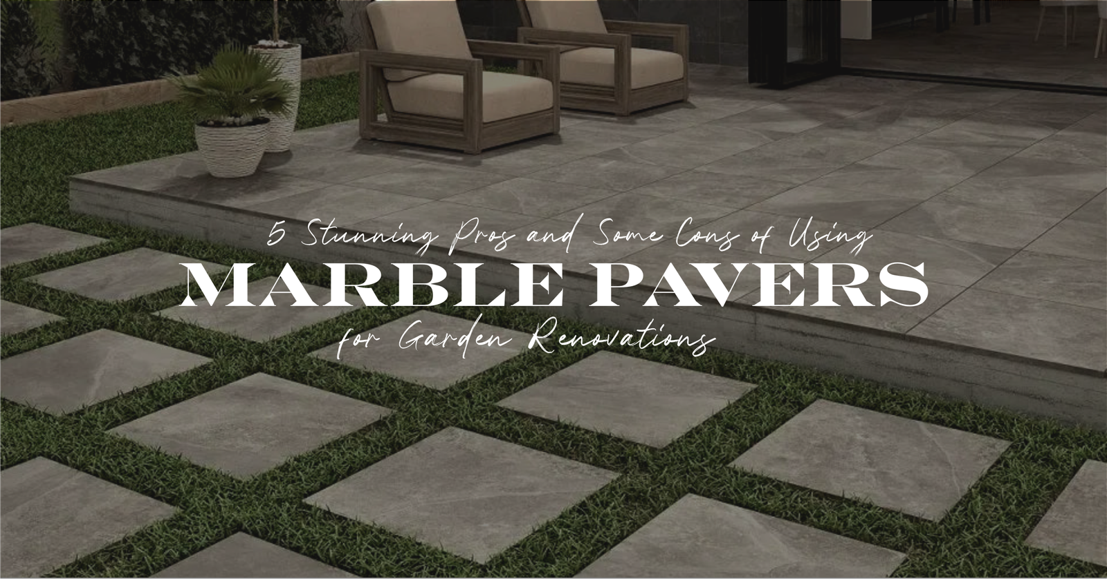 Marble pavers for garden