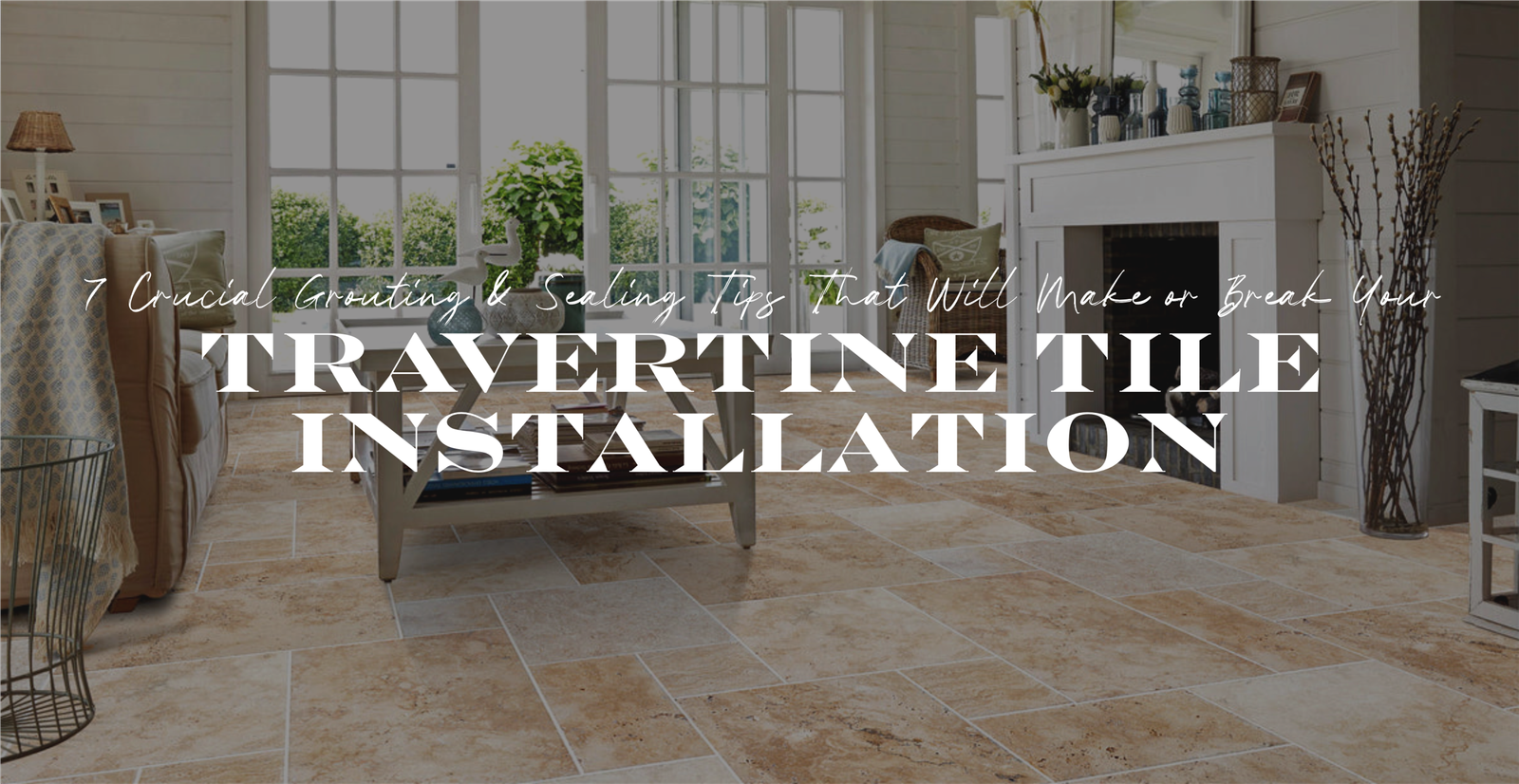 Travertine tile installation