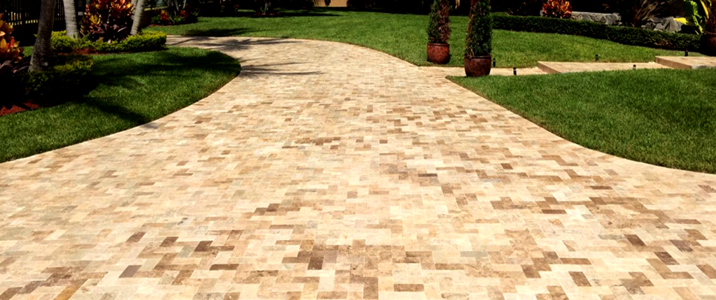 travertine walkways