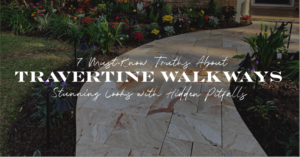 Travertine walkways