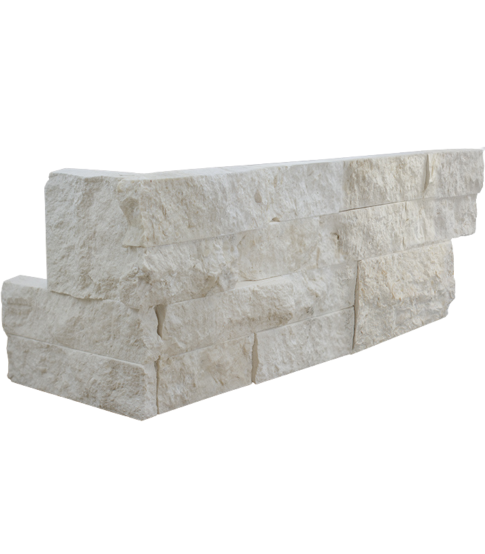 Shell Stone Corner - Background Removed SHELL STONE Splitface Limestone Corner - Image 1
