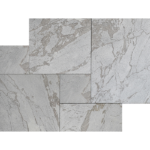 French Pattern VENUS GRAY Premium-SELECT Leathered Marble PAVER