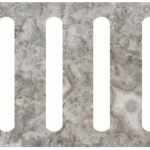 6x12 TALYA GRAY 'Leather' Marble DECO DRAIN